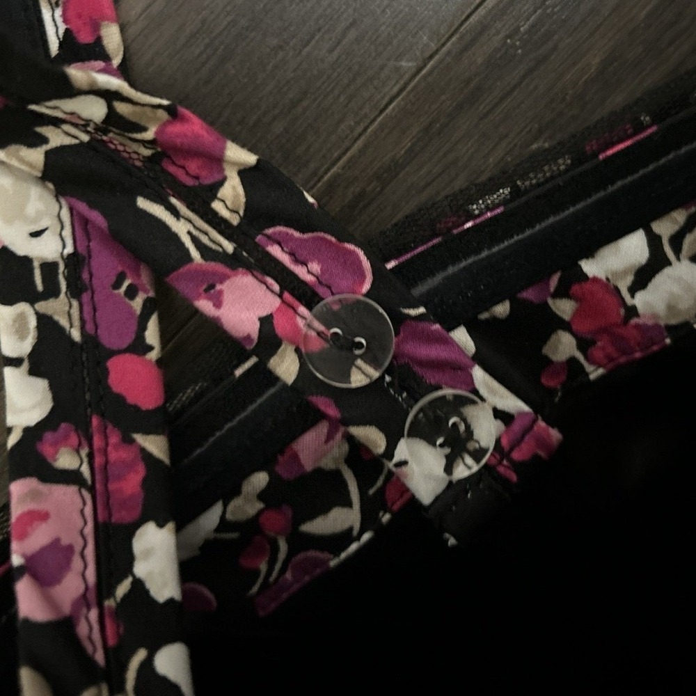 White House Black Market Floral Corset Top 2 Black Pink Bustier Y2K Coquette - Picture 3 of 6